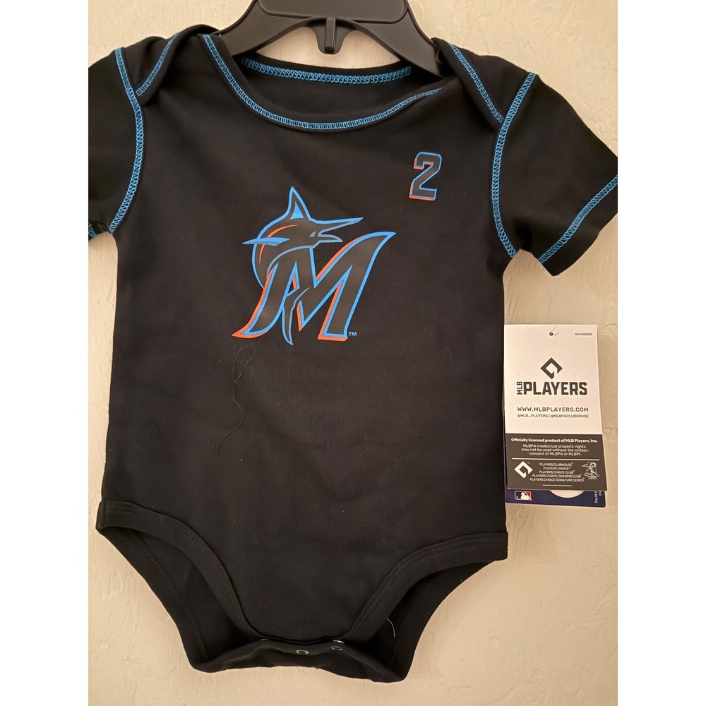 MLB Jazz Chisholm Jr. Miami Marlins Infant Baseball Bodysuit Size 12M-NWT